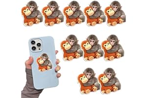 Protect Punch Monkey Sticker, 2026 New Cute Punch The Monkey Sticker, Monke-y Holding Plush Toy Decals, Animal Lover Gifts De