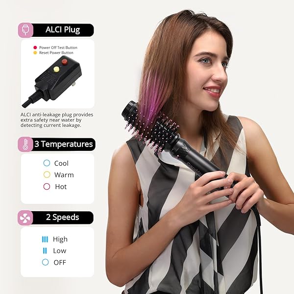 AIR WRAP HAIR STYLER, FAST DRYING BLOW DRYER & CURLING STYLINGTOOL, HOT AIR STYLER NO HEAT DAMAGE, HOT AIR STYLER WRAP FOR CURLING VOLUMIZING STRAIGHTENING STYLING(PINK)