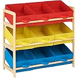 Kesper 17746 Kinder- Aufbewahrungsregal 9 Textilschubladen, rosa