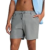 maamgic Men's 5/7 Inch Casual Classic Fit Shorts with Multi-Pocket Quick Dry Sports Shorts