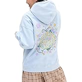 JINZIYINZI Hoodies for Teen Girls Long Sleeve Flower Hibiscus Graphic Print Pullover Sweatshirt Cute Floral Oversized Hoodie