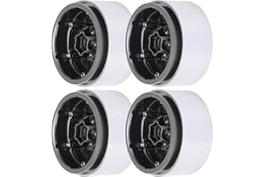 Keenso 1.9 Inch RC Car Wheel Hub, Aluminum Alloy Beadlock Rims, High Performance 4PCS for 1:10 Axial SCX10 90046 MST (Ti Colo