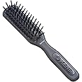 Kent AH10G Airhedz Pro Narrow Pin Hair Brush Narrow Cushion Paddle Brush - Taming Fat Pins, Detangling Long Thick and Curly Hair, Scalp Massager and Growth Stimulator for All Hair Types(Fat Pin, Grey)