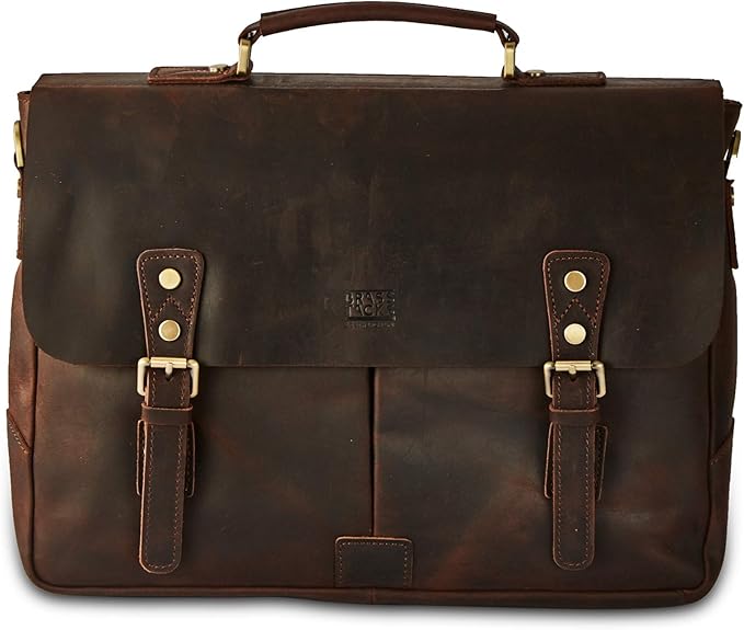 BRASS TACKS Leathercraft Men's Full Crazy Horse Leather 15.