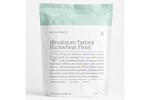 BIG BOLD HEALTH Himalayan Tartary Buckwheat Organic Gluten Free Flour | 100+ Immune-Active Nutrients | 100% USDA Organic Grain-Free Flour | Non-GMO | USA Grown (2lb)