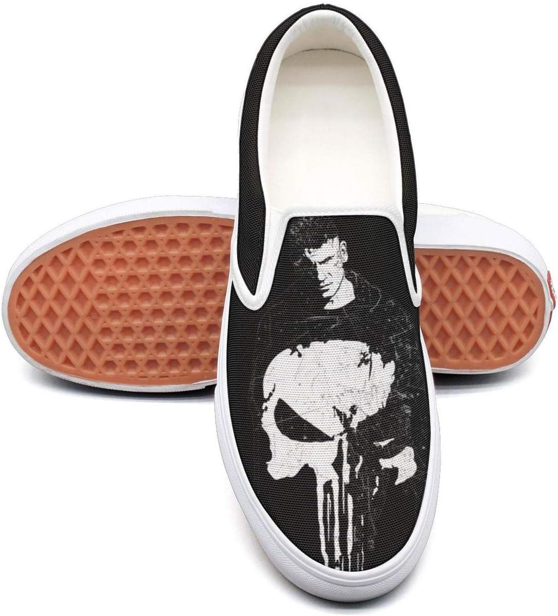 Wardell Punisher-Art-Skull- Man's Canvas Sneakers for Mens Highly Breathable Air Running Shoes