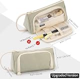 EASTHILL Big Capacity Pencil Case Pouch Pen Case Light Green School Office view 3