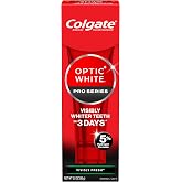 Colgate Optic White Pro Series Vividly Fresh Hydrogen Peroxide Toothpaste, Teeth Whitening Toothpaste, Effectively Removes Tea, Coffee, and Wine Stains, Enamel-Safe for Daily Use, 3.0 oz