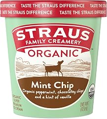 Straus Family Creamery, Organic Mint Chocolate Chip Ice Cream, 1 Pint (Frozen)