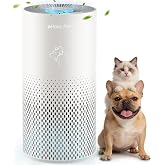 Afloia Air Purifier for Bedroom and Pets Home up to 1780 Ft&sup2; | 5-in-1 HEPA Filter with Washable Pre-Filter, Removes Pet Hair, Odors, Dander Allergies, 22dB Quiet Sleep Mode, Kilo Pet Grey