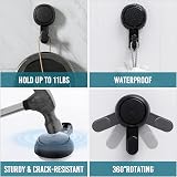 TAILI Black Suction Hooks 4 Pack Vacuum Wall Hooks No Drilling Waterproof 5kg view 5