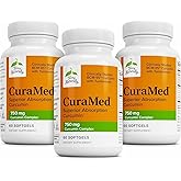 Terry Naturally CuraMed 750mg - Antioxidant Supplement for Brain & Heart Health - Supplement with High-Potency Curcumin Complex - Kidney, Liver & Immune Health Support - 60 Softgels (Pack of 3)