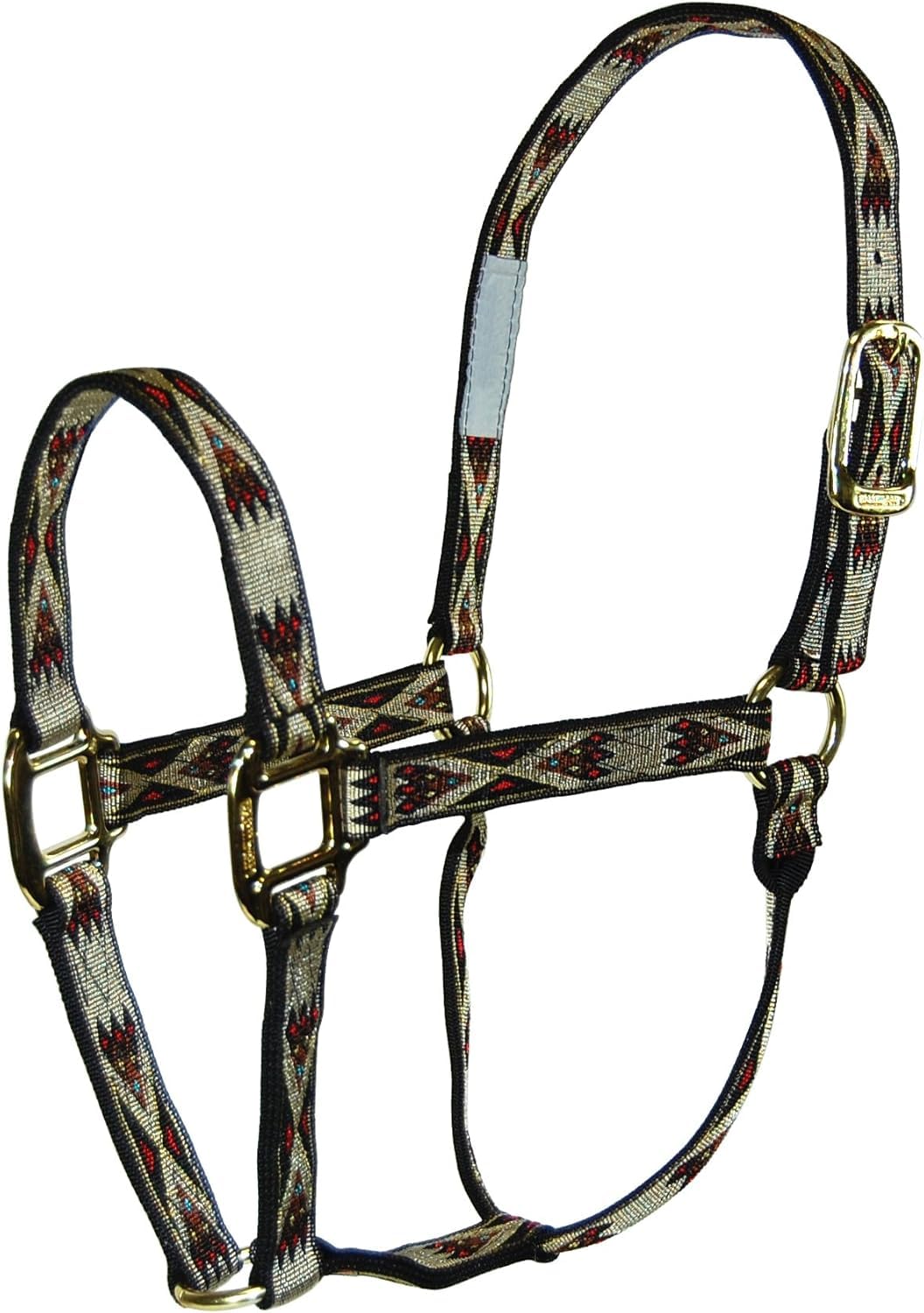Hamilton Southwest Pattern Nylon Quality Halter, Tan