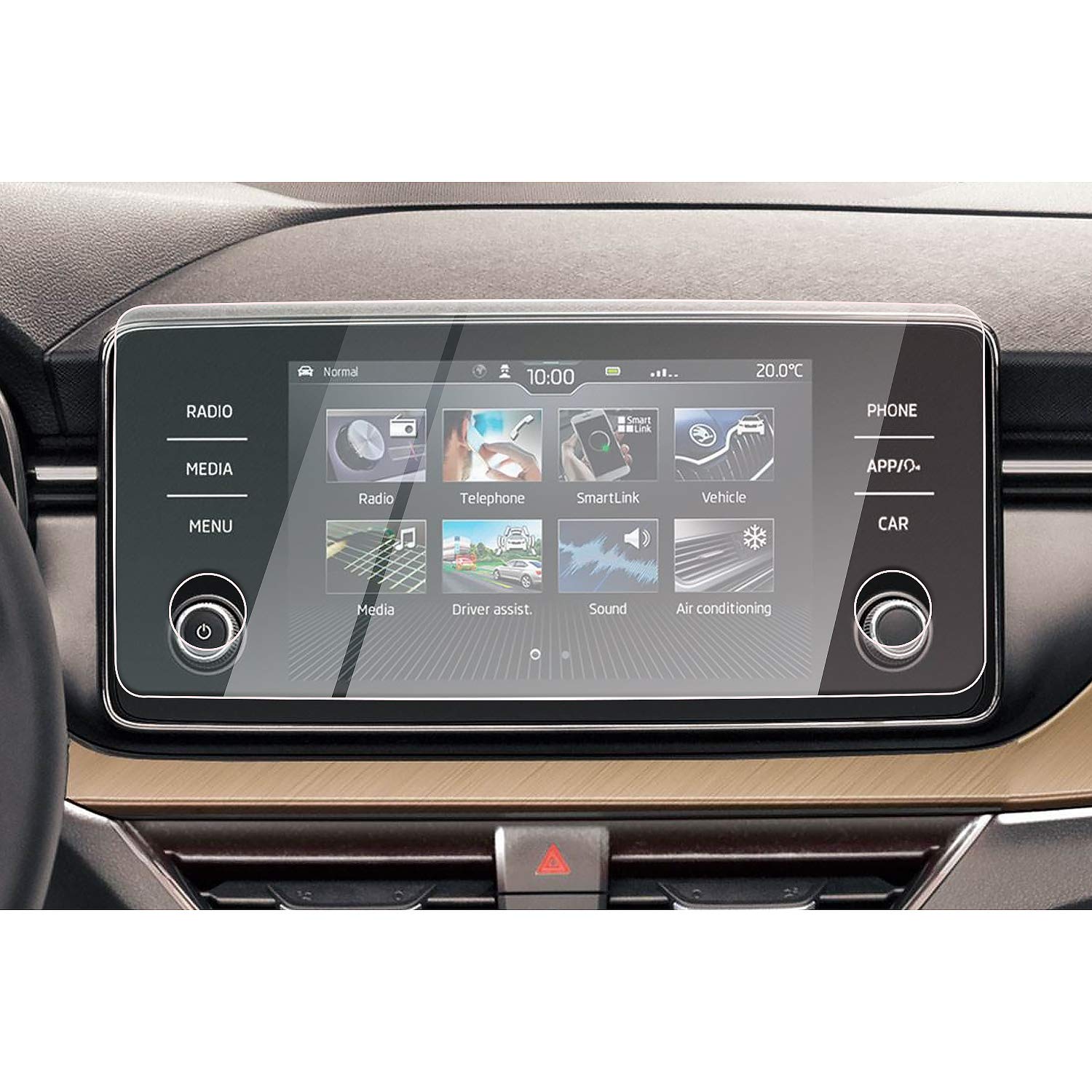 CDEFG Compatible with Skoda Kamiq Scala Fabia MK4 2019-2022 2023 Navigation Protective Film Tempered Glass 9H 8 Inch GPS Screen Protector Car Navi Film Kamiq Scala Fabia 4 Accessories