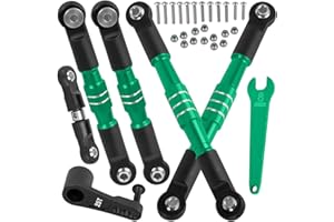 BRCatWPark Aluminum Turnbuckles Camber Links w/25T Horn Servo Arm Upgrades Part for 1/7 Infraction 6S BLX,Limitless 6S BLX,Felony 6S BLX,1/8 Typhon 6S BLX,Green