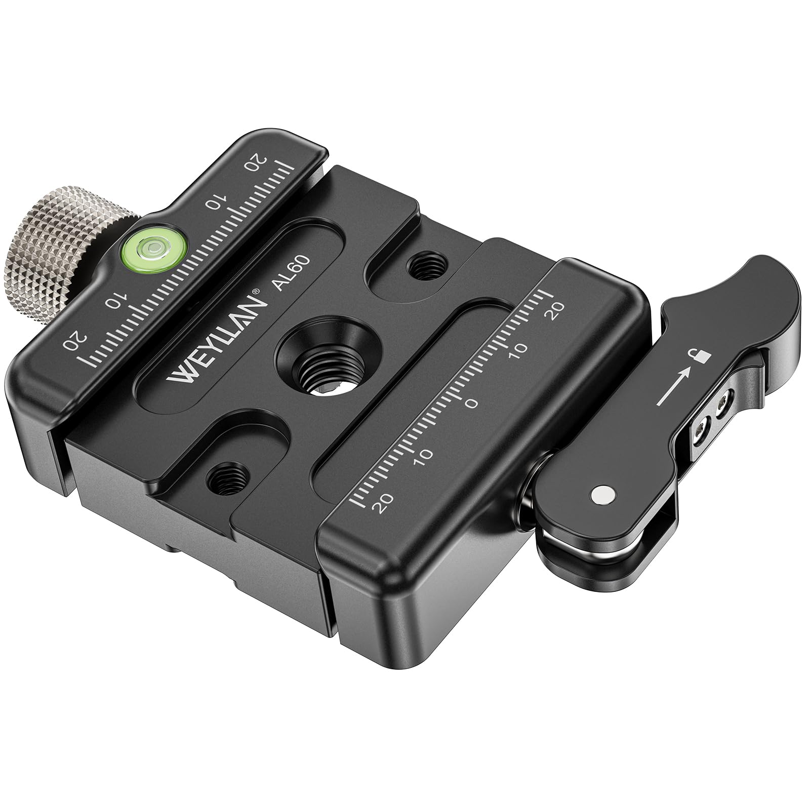 Photo 1 of Arca Swiss Lever Lock Clamp for Magpul Mlok Bipod, Camera Quick Release Clamp Mlok Rail WEYLLAN AL60 All Metal Quick Release Plate Adapter for Tripod Ball Head, Knob Locking & Lever Locking