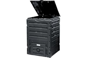 YITAHOME 120 Gallon (450L) Large Outdoor Compost Bin with Snap-on Top Lid and Aeration System, Lightweight Garden Composter B