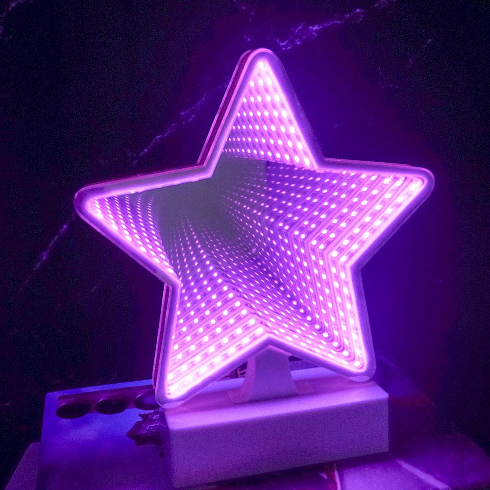 Led Glowing Stars Infinity Mirror Dimensional Illuminations Lamps