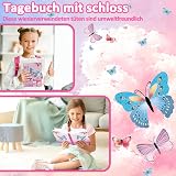 GINMLYDA Secret Diary for Girls 6Pcs Stationery Set Butterfly Diary Lock view 6