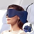 Inspireyes Travel Pillows for Airplanes, FSA HSA Eligible Approved Travel Accessories for Long Flight Head Support, Car Travel Pillow for Kids, Eye Mask for Sleeping Airplane, Royal Blue