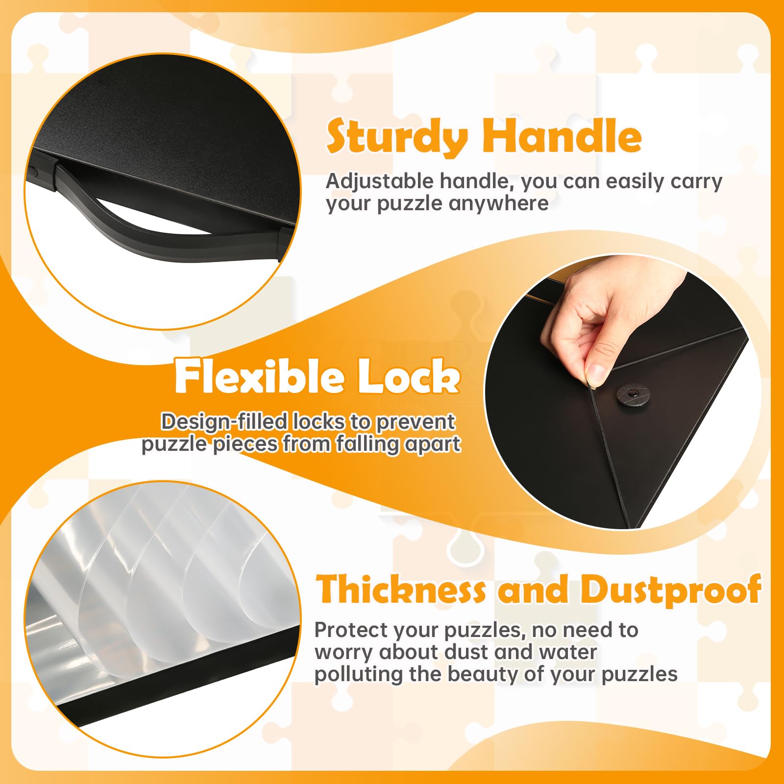 Puzzle Storage Organizer - 1000Pcs Puzzle Savers, Large Capacity Jigsaw Puzzles Organizer Folder Portable with 20 Pockets, Dustproof & Protective Accessory