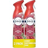 Febreze Air Mist Air Freshener Spray, Odor-Fighting Room Spray, Air Fresheners for Home and Bathroom and Kitchen, Aerosol Can, Sweet Watermelon Vine Scent, 8.8oz (Pack of 2)