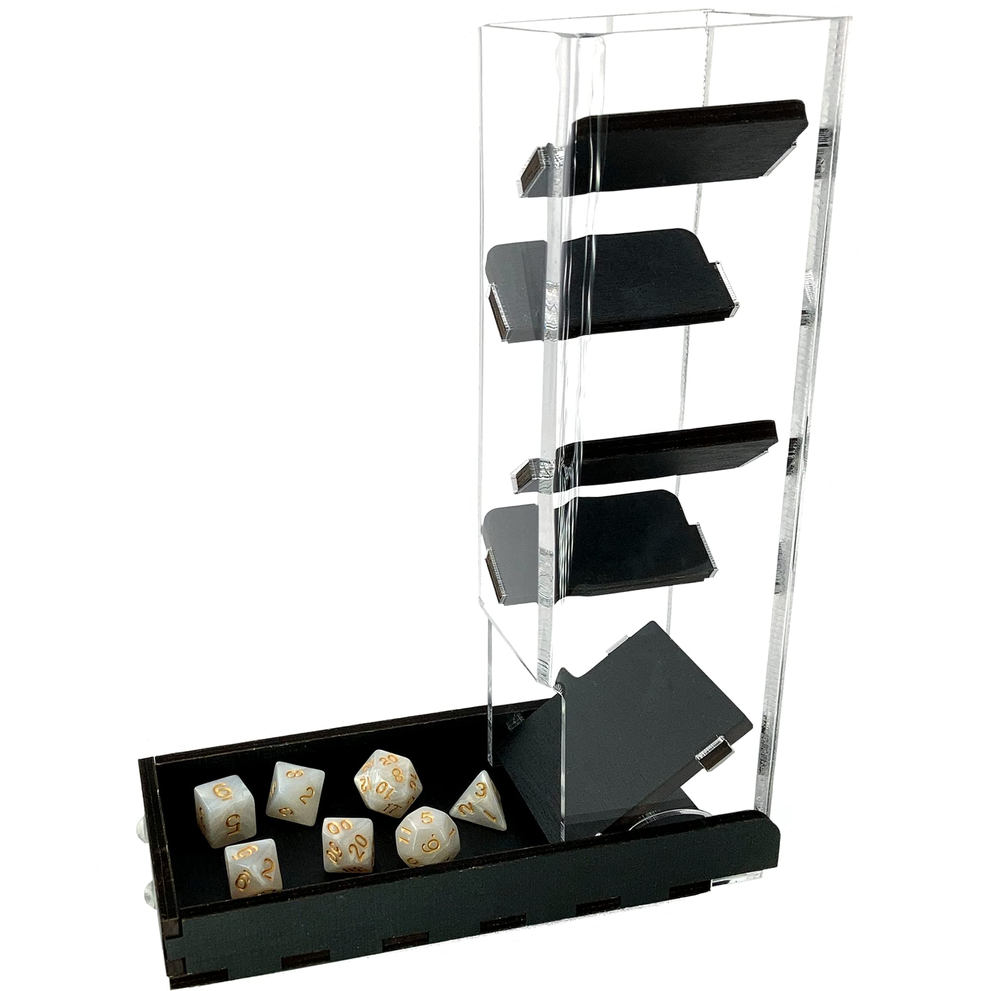 Dice Tower & Tray for Dice Games~ by C4Labs (Black)