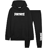 Fortnite Tracksuit Set for Boys, Teens, 2-Pc Hoodie & Joggers, Pullover Sweatshirt with Kangaroo Pocket, Gamer Gifts for Boys