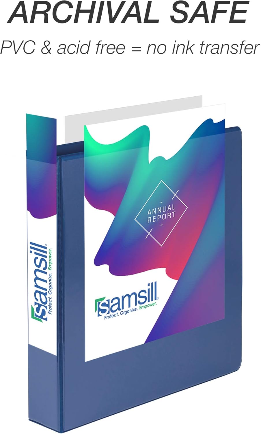 Samsill Economy 3 Ring Binder Organizer, 1.5 Inch Round Ring Binder, Customizable Clear View Cover, Blue Bulk Binder 4 Pack (MP48552) : Office Products