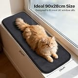 pet prime Cat Window Bed Sill Hammock 90x28cm Grey Non-Slip Mat view 2