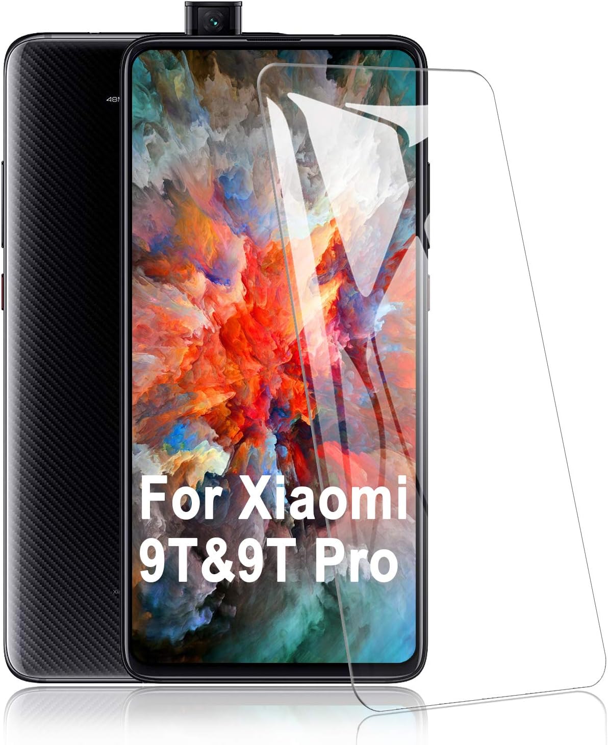 SCL Screen Protector for Xiaomi Mi 9T, 2-Pack Crystal Clear Series Tempered Glass for Xiaomi Mi 9T, Case Friendly, 9H Hardness
