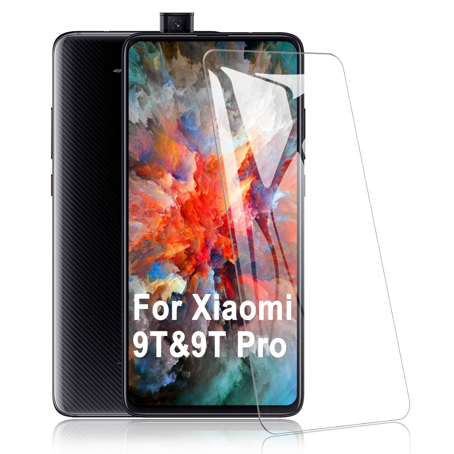 SCL Screen Protector for Xiaomi Mi 9T, 2-Pack Crystal Clear Series Tempered Glass for Xiaomi Mi 9T, Case Friendly, 9H Hardness
