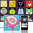 XNREOZLM LED Pixel Art Display, Smart Digital Lamp Set with Calendar, Matrix Panel, APP Control, DIY Patterns, Text Programmable Led Sign for Game Room Accessories & Decor, 32x32 Pixel Panel
