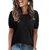 Sampeel Short Sleeve Sweater for Women Round Neck Knit Work Tops Beach Fashion Vacation Clothes Summer Outfits 2026