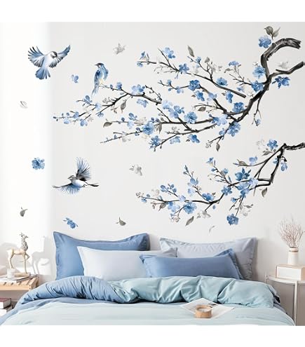 Sacinora Blue-Green Daisy Gerbera Flower Wall Sticker | Removable Vinyl Decal For Living Room, Bedroom, Nursery Decor - View #11