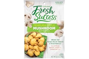 Concord Foods Tempura Mushroom Batter: Crispy, Golden Delights for Healthy Indulgence - Wholesome, Flavorful Fried Mushrooms & Vegetables! 5.2 Oz pouch
