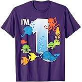 Ocean See Underwater 1 Year Old Under The Sea Birthday Party T-Shirt