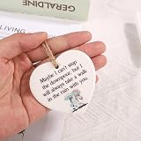 NQEUEPN Best Friend Ornament White Ceramics Heart Pocket Hug Keepsake 7.2x6.5cm view 3