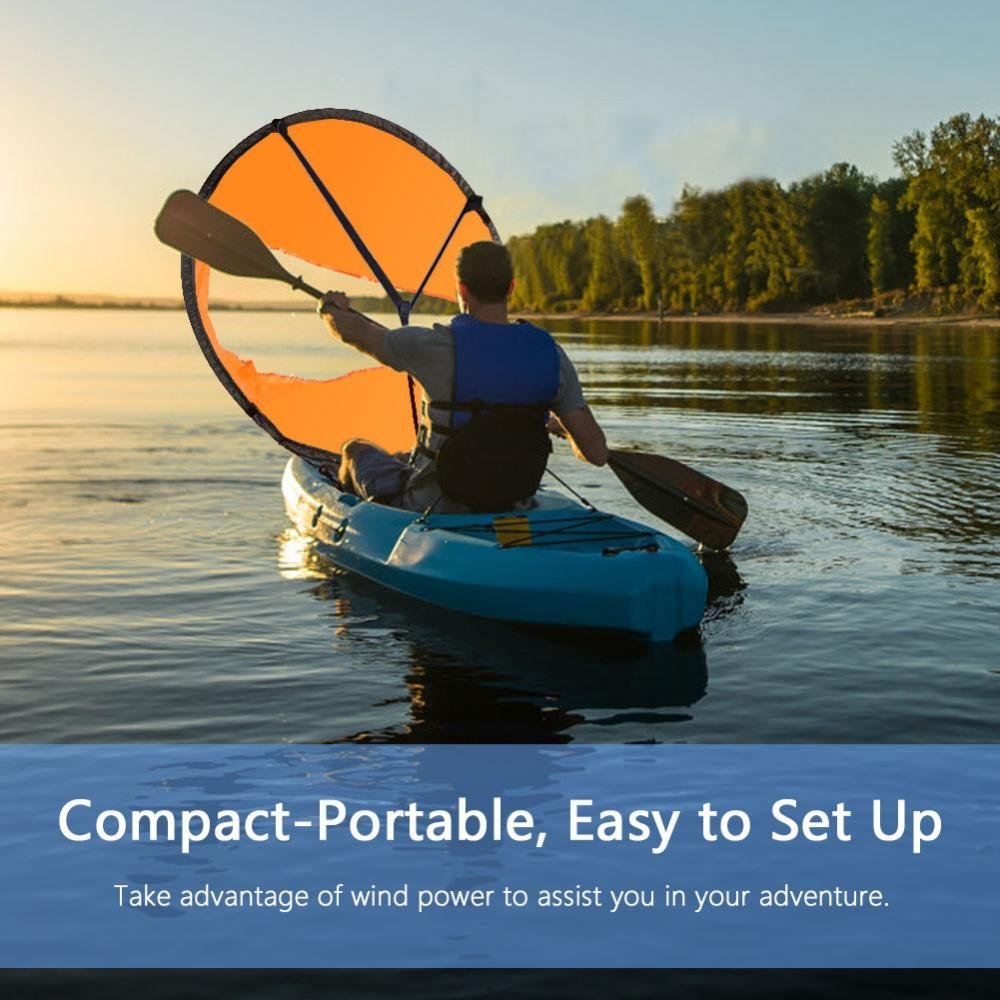 Kayak Wind Sail, 42inch Portable Folding Downwind Wind 