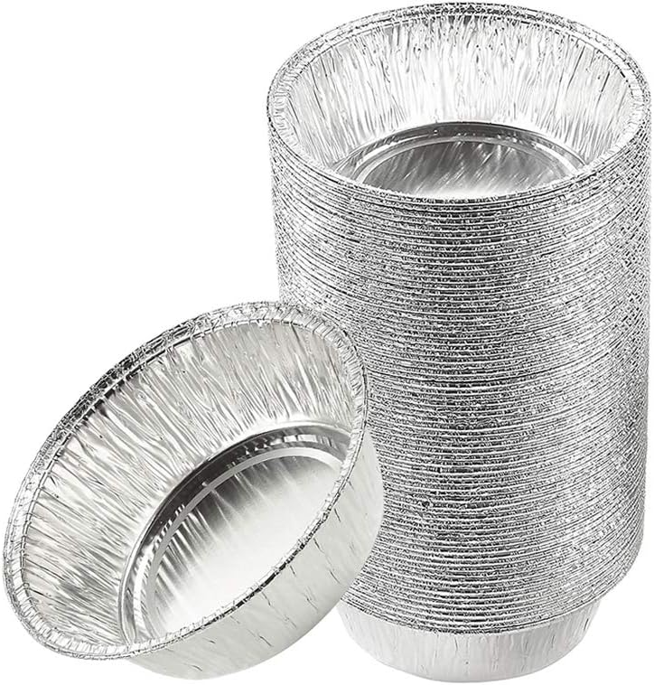 Foil Trays Muffin Cases, 60PCS Foil Pie Dish Foil Bun Cases Tin Foil