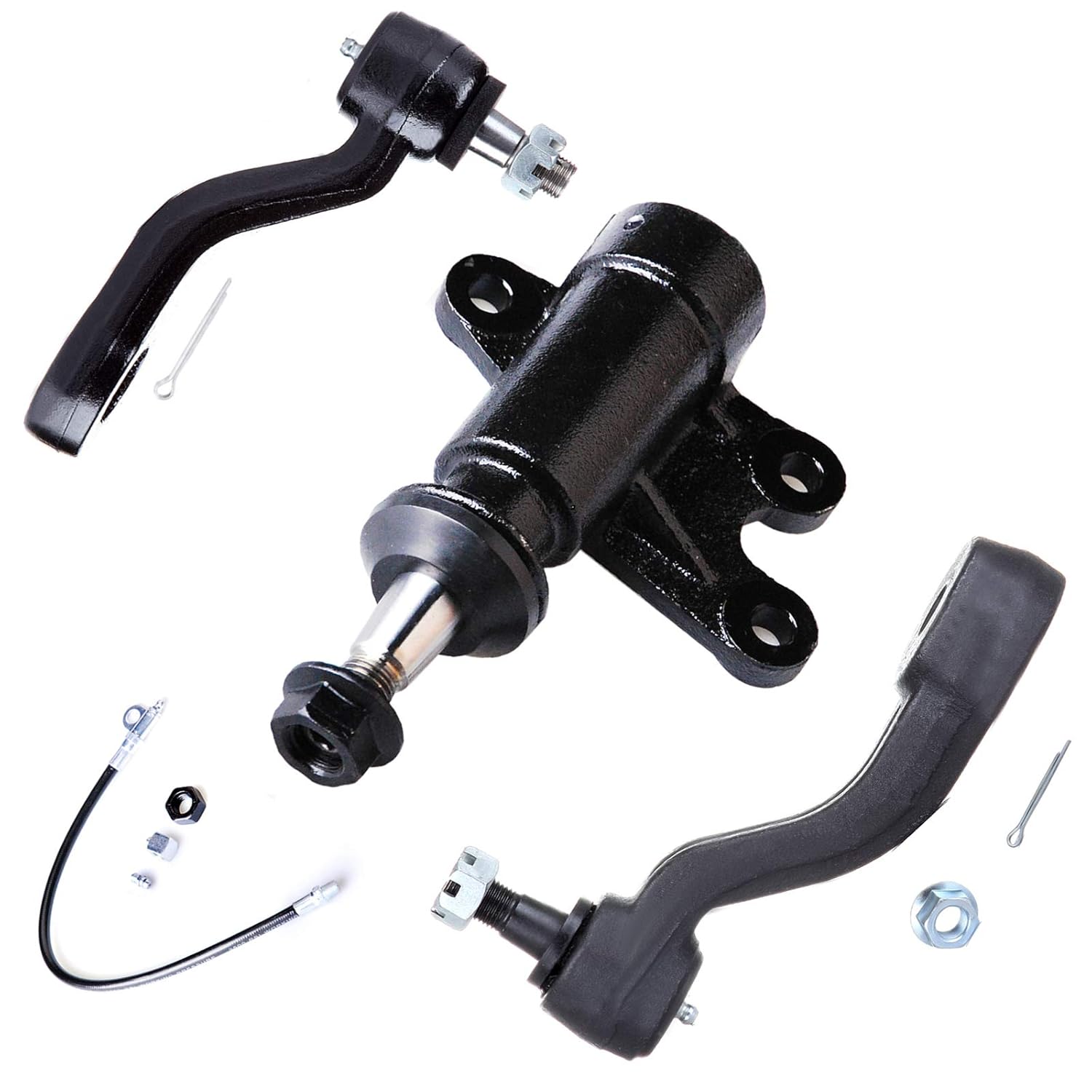 TUPARTS 3Piece Idler Arm Idler Arm Bracket Assembly with Grease Hose Pitman Arm Suspension