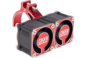 DKKY DKKY RACING DKKY RC Motor Cooling Fan Heatsink 21000 RPM with 47-51mm Adjustable Mount for 1717 4985 Motor and ARRMA Infraction Felony Limitless and Axial Motor, Red
