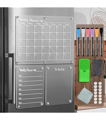 Colorful Acrylic Magnetic Refrigerator Dry Erase Board For Calendars And Notes From Other Labeling & Tagging Supplies - Price 9.93
