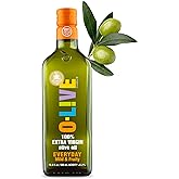 O-Live & Co. Everyday 100% Extra Virgin Olive Oil - 16.9 Fl Oz (500 ml) - Gold Award winner in NY, LA and ITALY - First Cold Pressed and estate grown & bottled.