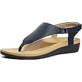 UTENAG Womens Arch Support Sandals Orthotic Adjustable Thong Flip Flops