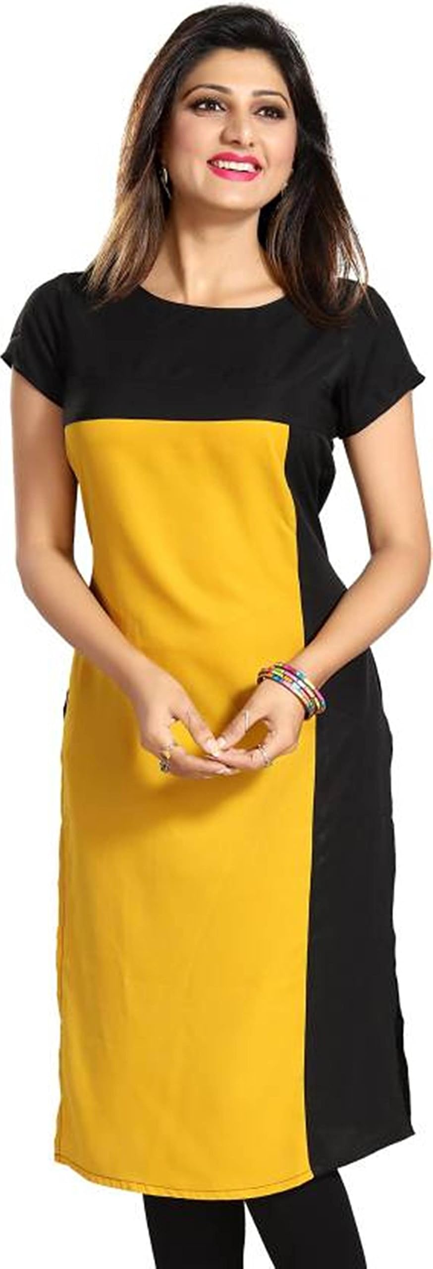 PURPLE FASHION Pavitra Solid Multicolored Straight Kurta (Multicolor)