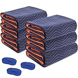 YMTLJHDSY 6 Moving Blankets 72x80in with 3 Elastic