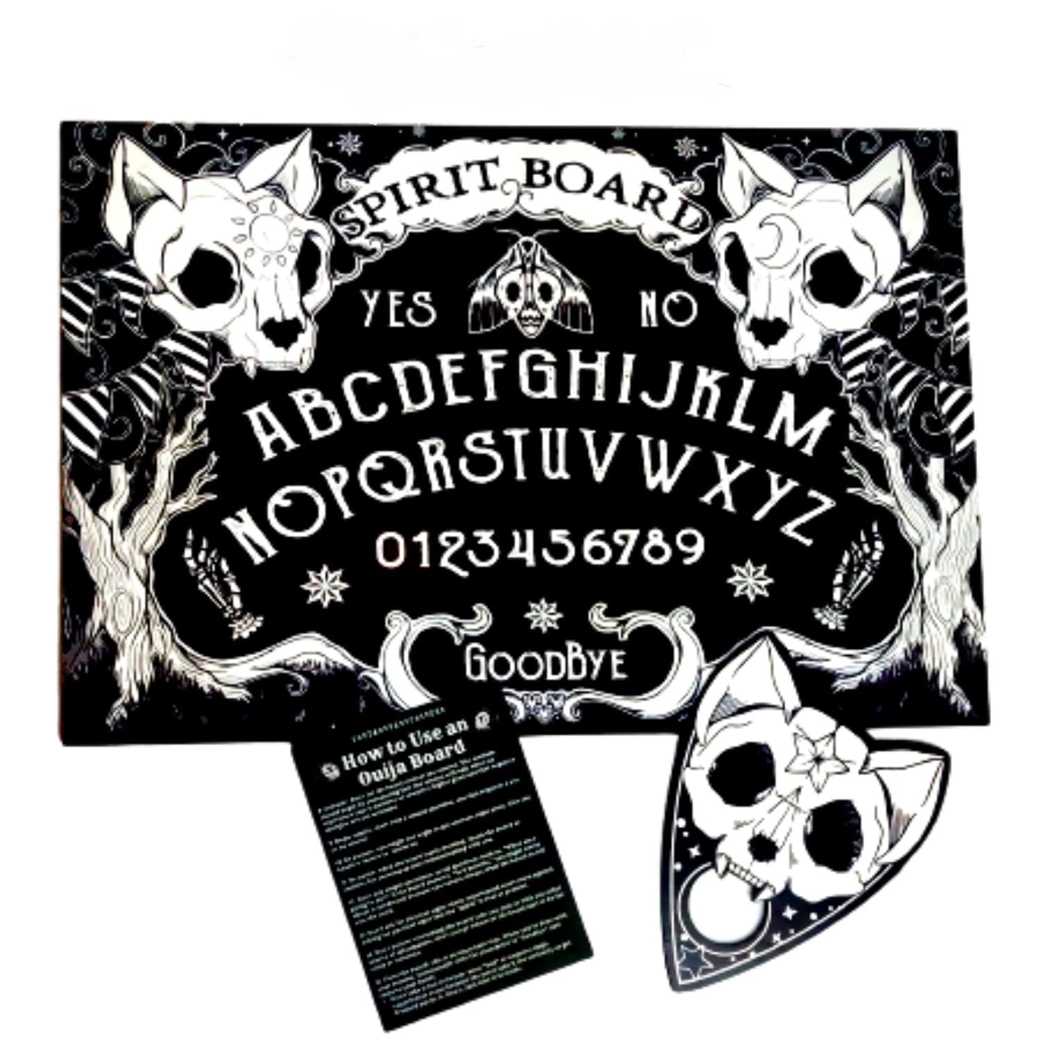 TheDarknessUnicorn Halloween Spirit Calling Gothic Design Ouija Board Game for Spirit Hunt with Planchette and Detailed Instructio