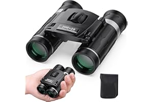 200x25 Compact Binoculars for Adults and Kids, High Powered Mini Binoculars with Clear Low Light Vision, Waterproof Small Poc