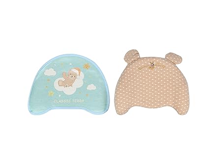 Amazon Mysterieux ベビー 枕 赤ちゃん まくら 新生児 吐き戻し防止 ブルー 茶色 くまさん柄 2枚セット ベビー枕 ベビー マタニティ 通販